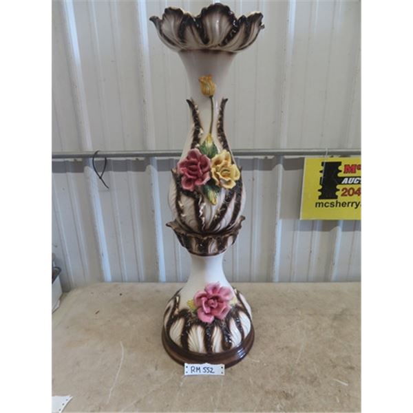 Porcelain Plant Stand 34"