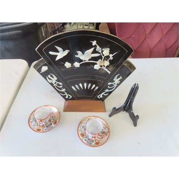 Oriental Cups, Display, Plate Holder