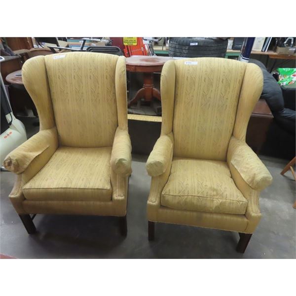 2 Yelloe Chairs & Ottoman