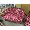 Image 2 : Vintage Button Back Red Couch & Love Seat