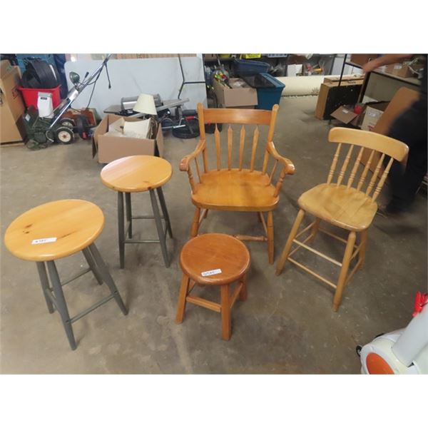 3 Stools & 2 Chairs