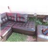 Image 3 : Leather Sectional with Ottoman