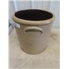 Image 4 : 5 Gal Salt Glaze Crock - Damage Lid + Chip on Handle
