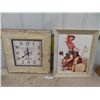 Image 1 : 1 Clock 22.5" x 22.5"  & 1 PIcture 20" x 24"