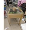 Image 2 : 2 Drawer Writing Desk with Fitted Glass Top 32" x 22" x 38"