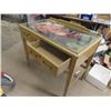 Image 4 : 2 Drawer Writing Desk with Fitted Glass Top 32" x 22" x 38"
