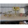 Image 1 : 3 Brass Lamps - 1 non Brass Lamp