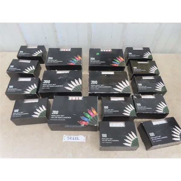 5 Boxes of 200 String Light Set & 11 Boxes of 100 String Light Set