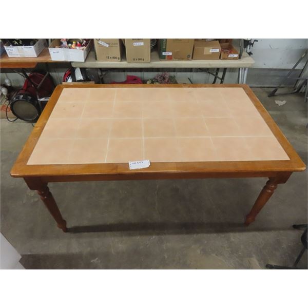 Dining Table 61" x 37" x 30" - 1 bad leg