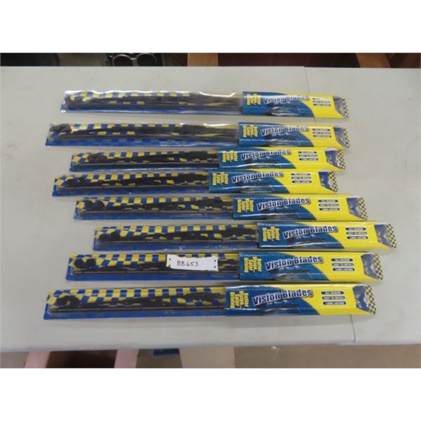 8 Brand New Vison Wiper Blades ; 24" + 28"  + 22"