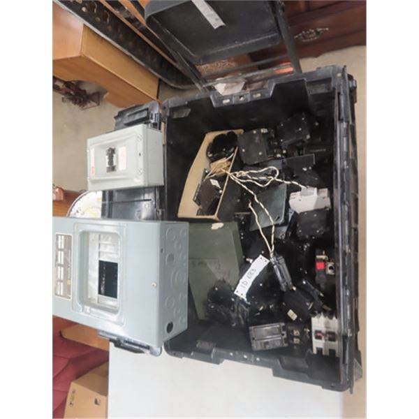 Bin With Square D Panel & Breakers - some Stablock