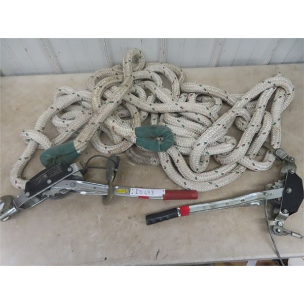 Heavy Duty Tow rope & 2 Come-Along