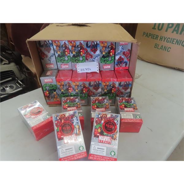 48 Marvel Heros; 2 Figures +  52 Sealed Stickers