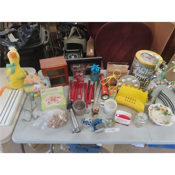Lot of Candles, Ornaments, Flashing Shot Glasses, Keepsake Containers, Trays plus more