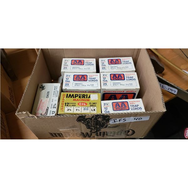 175 Rounds - 7 Boxes of 12 Gauge Ammo- MUST PROVIDE PROOF OF PAL PRIOR TO PURCHASE - WE DO NOT SHIP