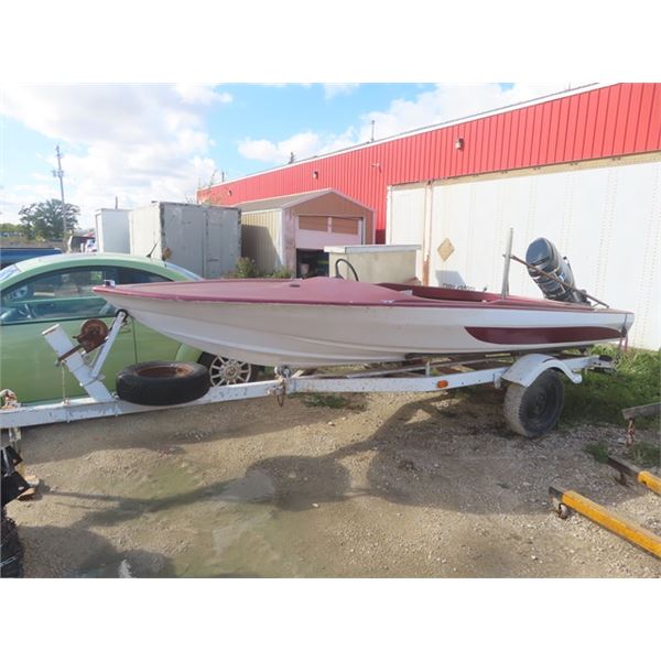 1970 Side Winder ( i believe) 15.5 ' Console Steering with Mercury 115 HP Motor & Trailer - NO TOD -