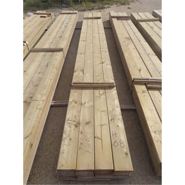 20 Treated 2" x 6" x 16 '