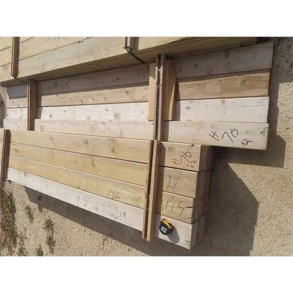 5 Treated 2" X 6" x 10 ' & 28 Treated 2" x 6" X8 ' = 33 Total Boards