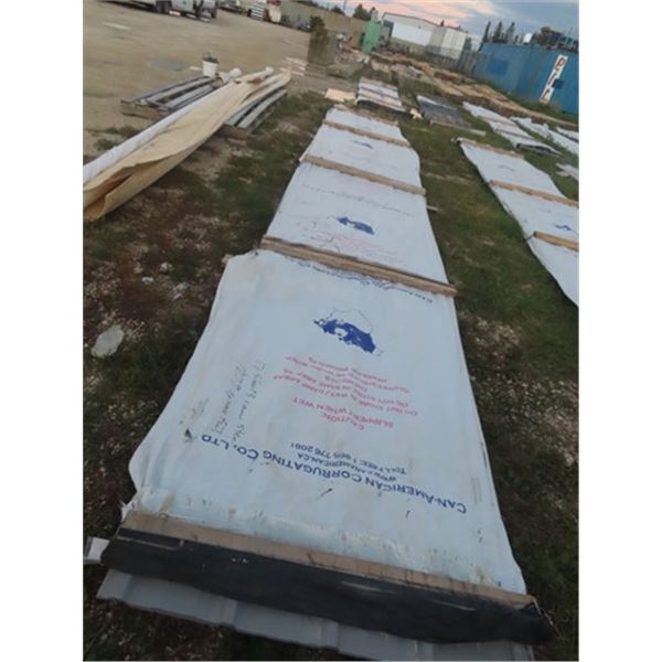 17 New Sheets of 25' Steel Cladding - Approx 1279 sq ft - Grey