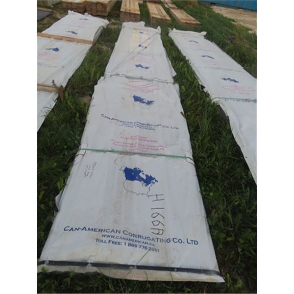 47 New Sheets of 20.5' Steel Cladding - Approx 2829 sq ft - Grey