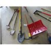 Image 2 : 6 Hand Yard Tools ; Pick, Spade, Edger, Shovel, Pole Extension