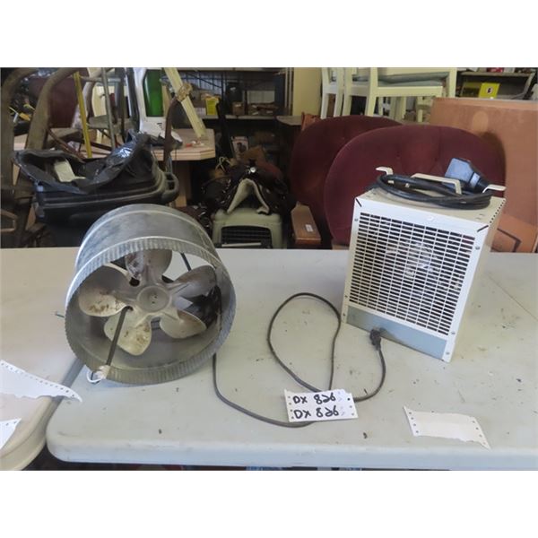 Air Inline Duct Fan & Construction Heater 4800 Watts