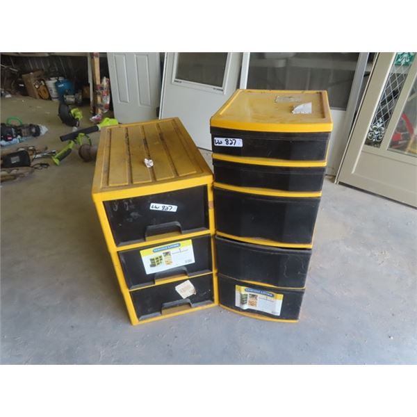 2 Gracious Living Poly Organizers; 1) 32"x 13" x 16" , 1) 25" x 28" x 15"