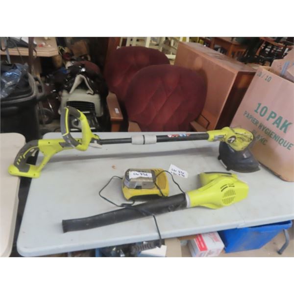 Ryobi 18V Wedd Eater/Blower/Charger & 1 Battery