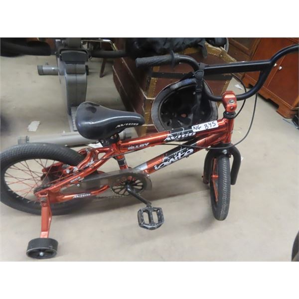 Avigo Youth Pedal Bike with Training Wheels & Helmet