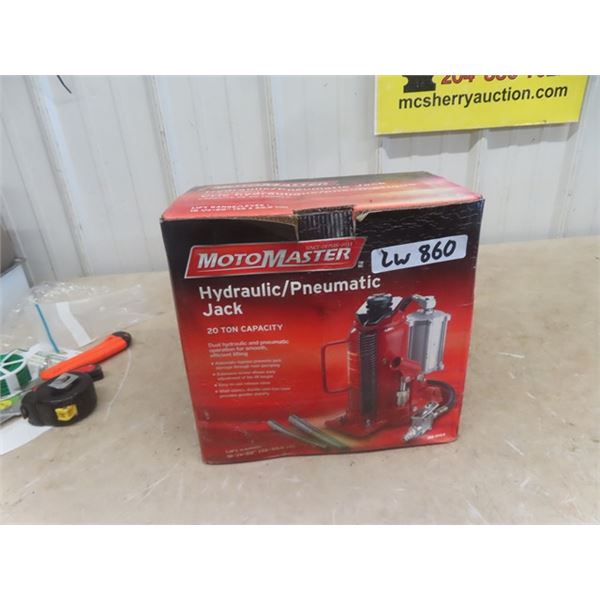 New Hydraulic/Pneumatic 20 Ton Jack