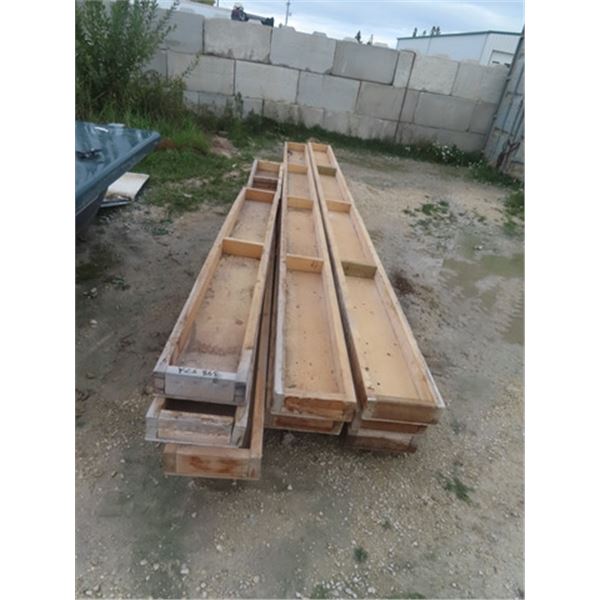 Cement Forms ; (6) 4" x 12" x 16 ' , (4) 4" x 12" x 8 ' , (4) 4" x 12" x 3'