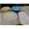 Image 2 : Pyrex + Fire King Mixing Bowls, Casserole Dishes plus more
