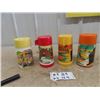 Image 2 : 4 Aladdin Thermos; 1) Yogi Bear 1974, 1) Gentle Ben 1968, 1) Fox & Hound 1980, 1) Walt Disney School