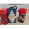 Image 2 : 4 Thermos; 1) JC Miggins with Box, 1) Aladdin USA 2 Plaid - 1) Aladdin, 1) England