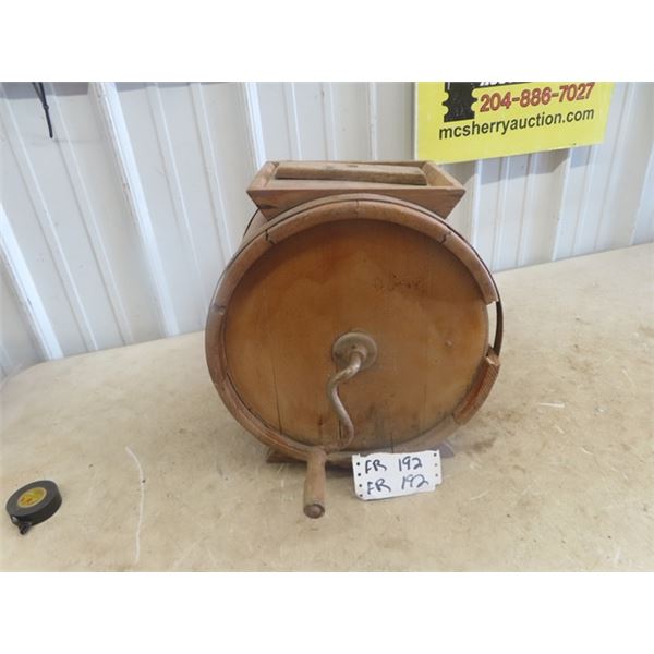 Wooden Butter Churn - Nice but 1 wooden panel missing