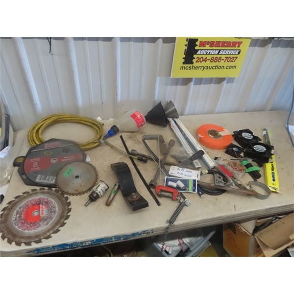 Circular Saw Blade, Air Hose, Clamps, Filter Wrench