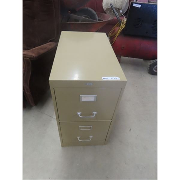 Metal 2 Drawer Filing Cabinet 28" x 27" x 16"