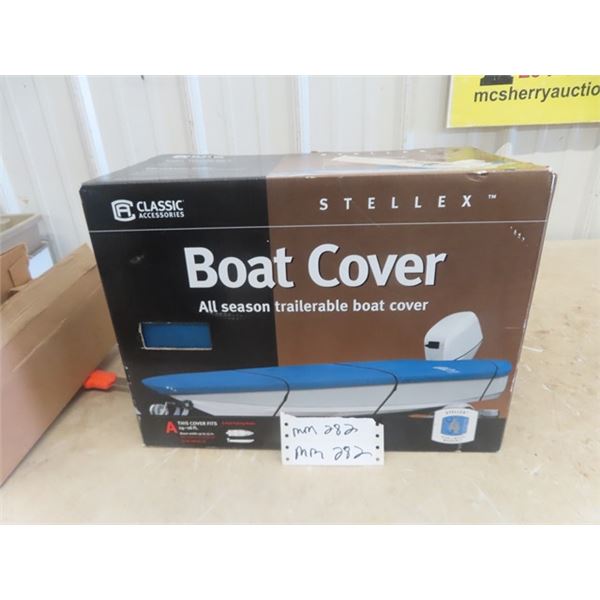 New Boat Cover- Fits 14' - 16' Long