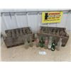 Image 1 : 2 Wooden Pop Crates  & 48 Pop Bottles ; Royal Crown, Canada Dry, 7Up, Northern, Wishing Well, Nesbit