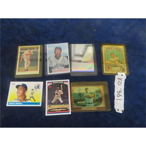 Past Superstars; (3) Mantle, (reprint) Williams, Killibrew, Aaron & Ripken