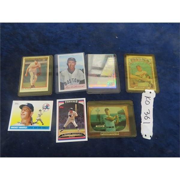 Past Superstars; (3) Mantle, (reprint) Williams, Killibrew, Aaron & Ripken