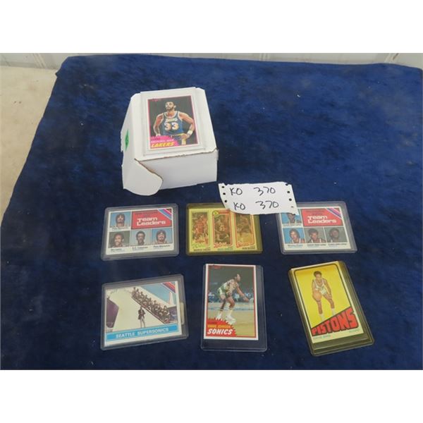 7 Topps NBA Basketball Cards ; Kareem, Magic, Cheeks, Boone plus others