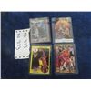 Image 1 : 4 NBA Superstar Cards; Rookie Cards Shaq, Iverson, Duncan, Jordan ( starting line up )