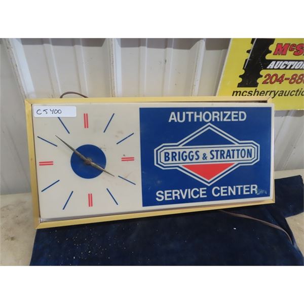 Briggs + Stratton Light Up Clock - Untested 12" x 25"