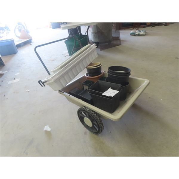 Yard CArt Full Of Planters