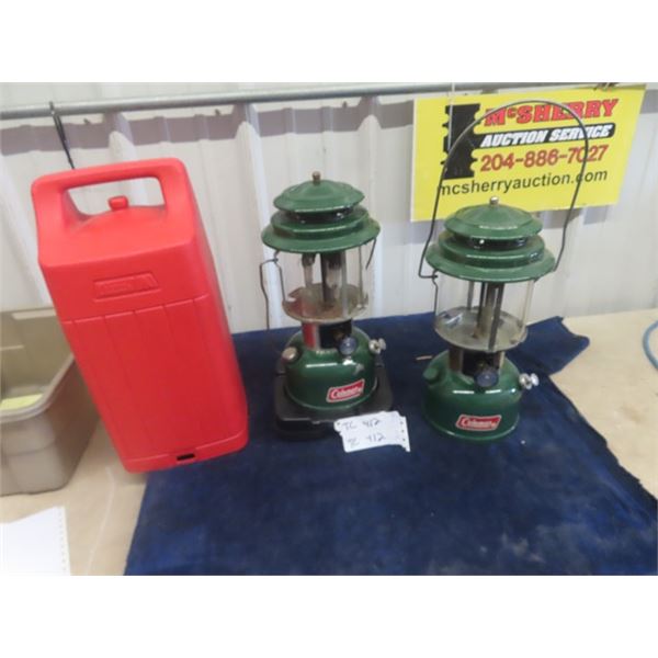 (2) Coleman Lanterns; 1) MOdel 220T, 1) Model 220K