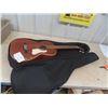 Image 1 : Art + Lutherie Canada Electric 6 String Parlour Guitar - Roadhouse Havana Brown with Case