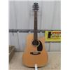 Image 1 : New Harley Benton Electric Accoustic Guitar CL0285CEWN - Solid Sitka Top/Wlanut Sides, Bottom, Bone 