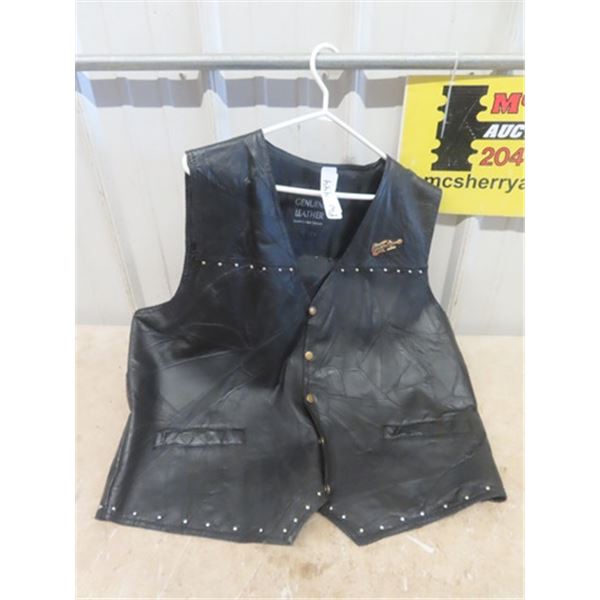 Leather Vest Sz XXL