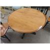 Image 3 : Pedestal Table 28" x 40" with (2) 10" Leaves & 4 Chairs